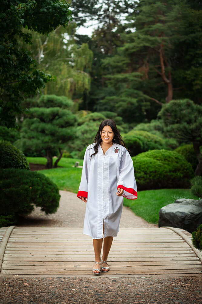 graduating-senior-girl-cap-and-gown-photography-denver-botanical-gardens-japanese-garden-international-inspried-garden
