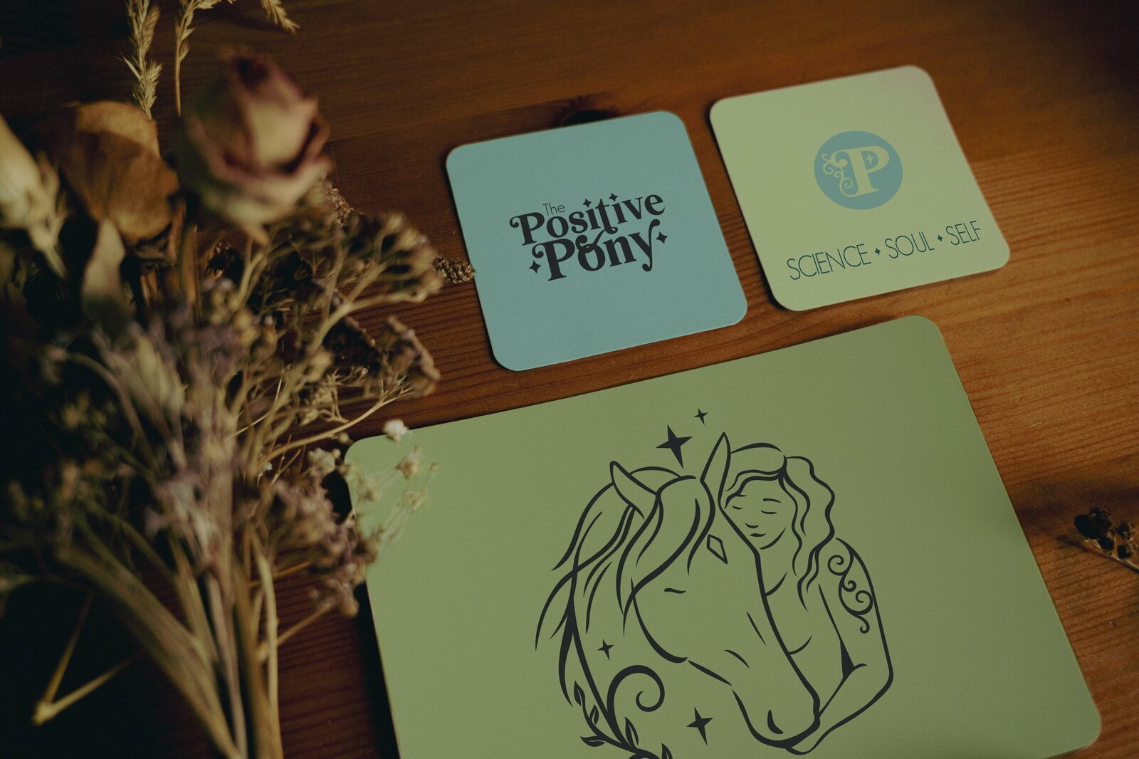 Card mock-up positive pony