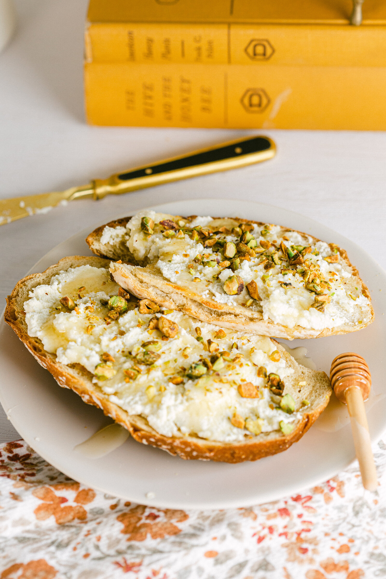 Toast with cheese styled food photographs for small business