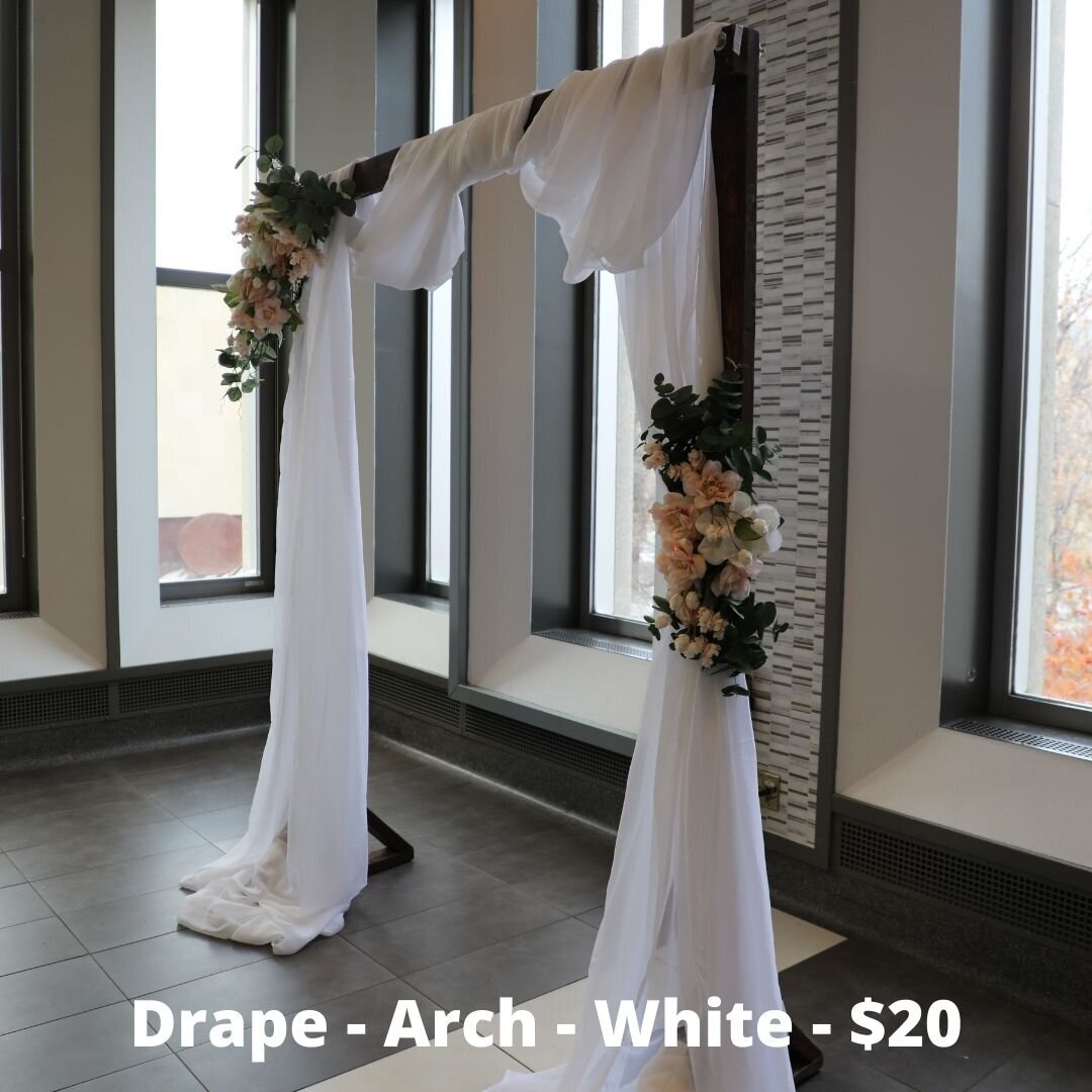 white arch drape