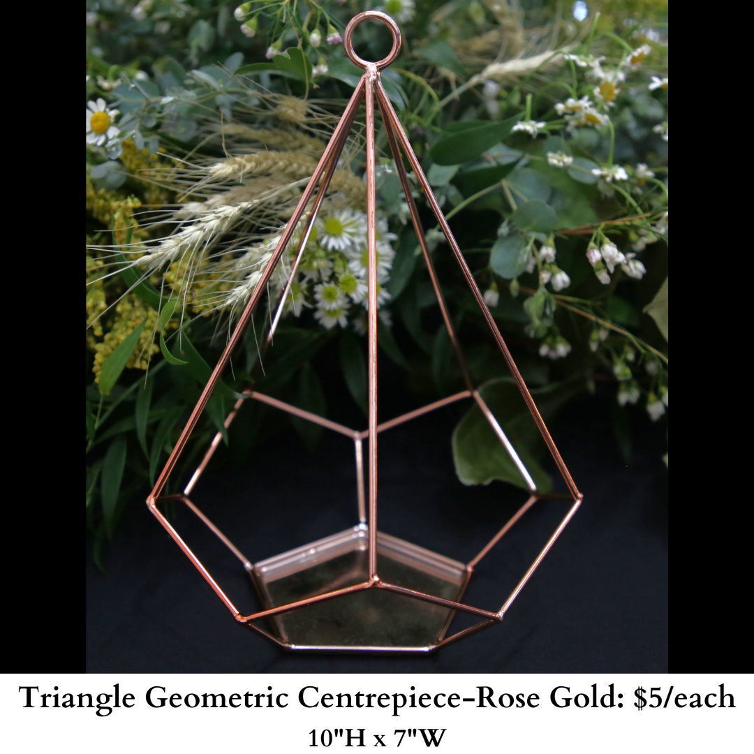 Triangle Geometric Centerpiece-Rose Gold-652