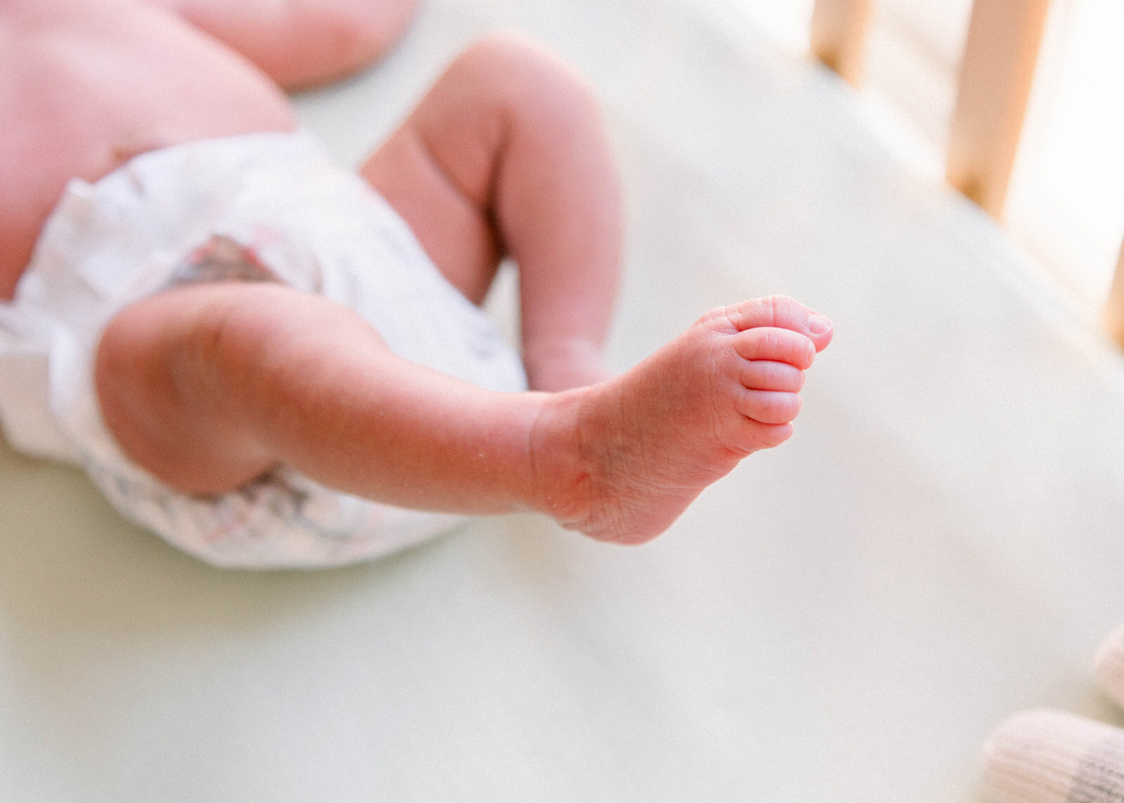 A newborn's little foot