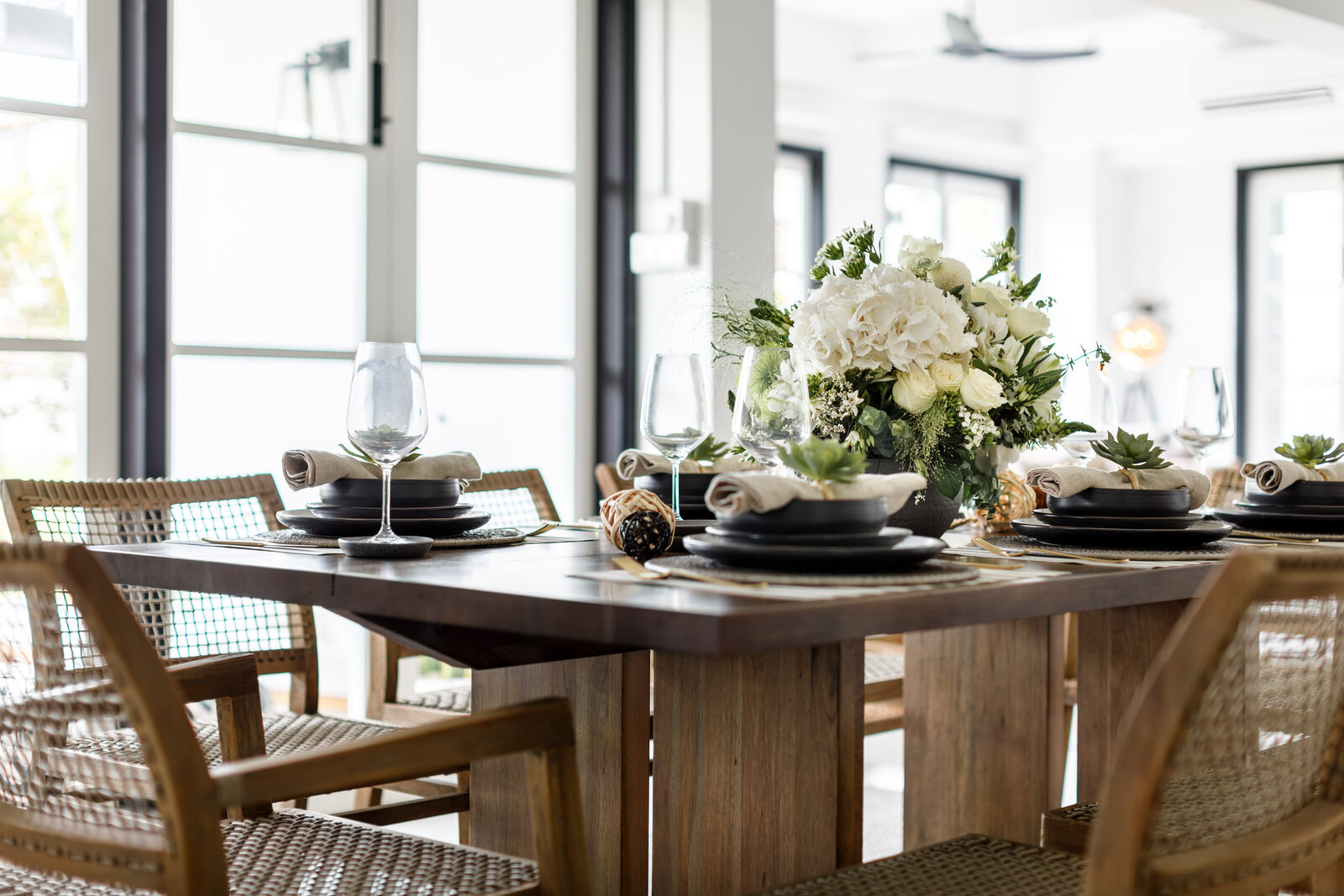 dining table and chairs