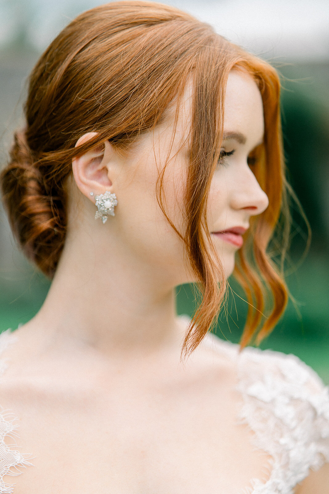 Elegant Bridal Hair and Makeup at Castle Leslie, Ireland