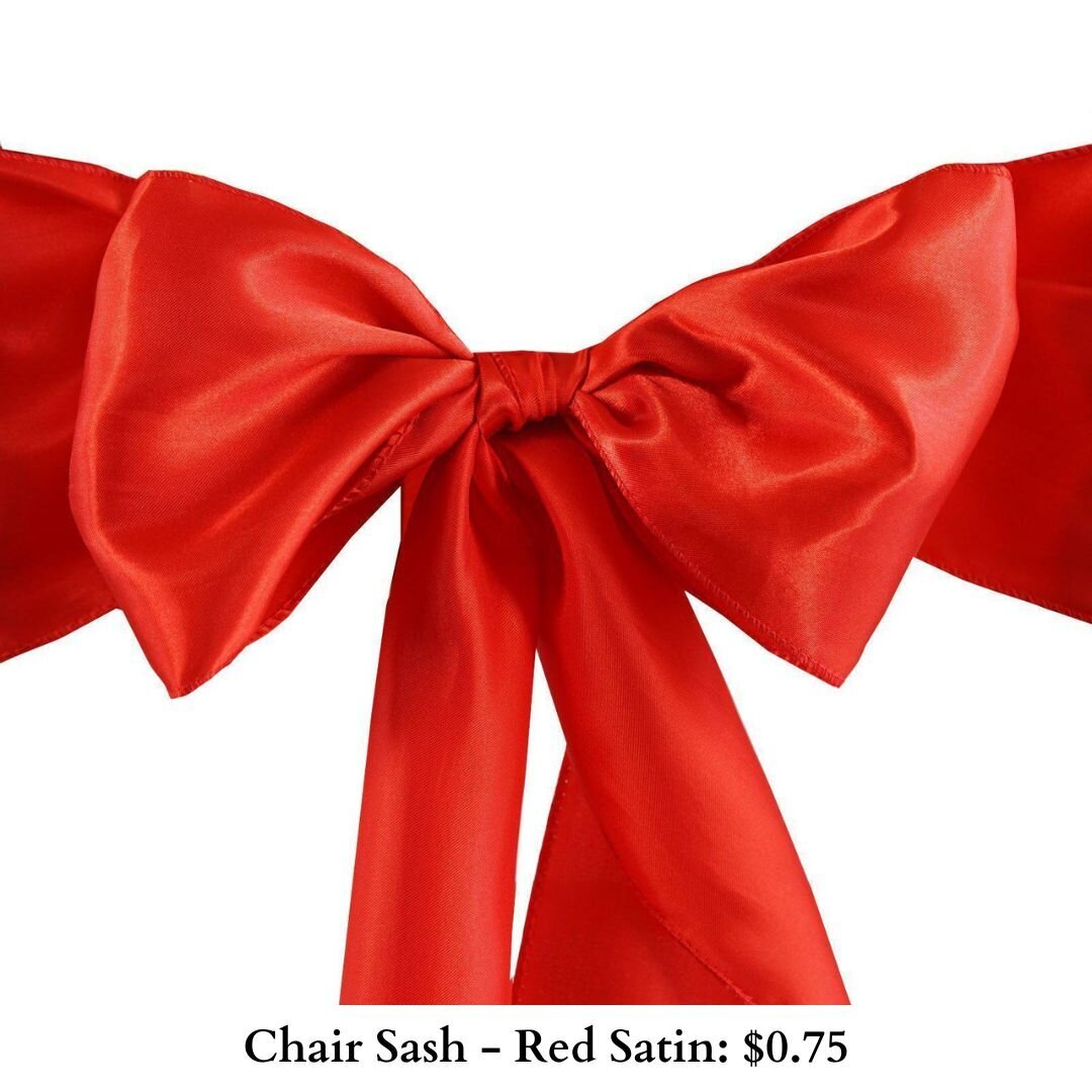 Chair Sash-Red Satin-428