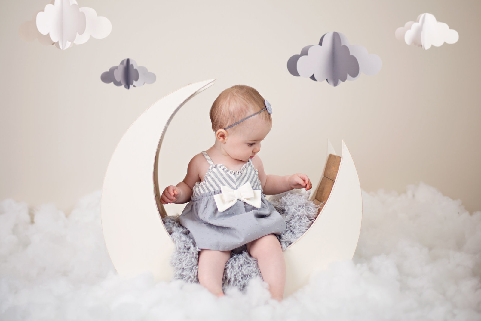 baby girl moon and clouds