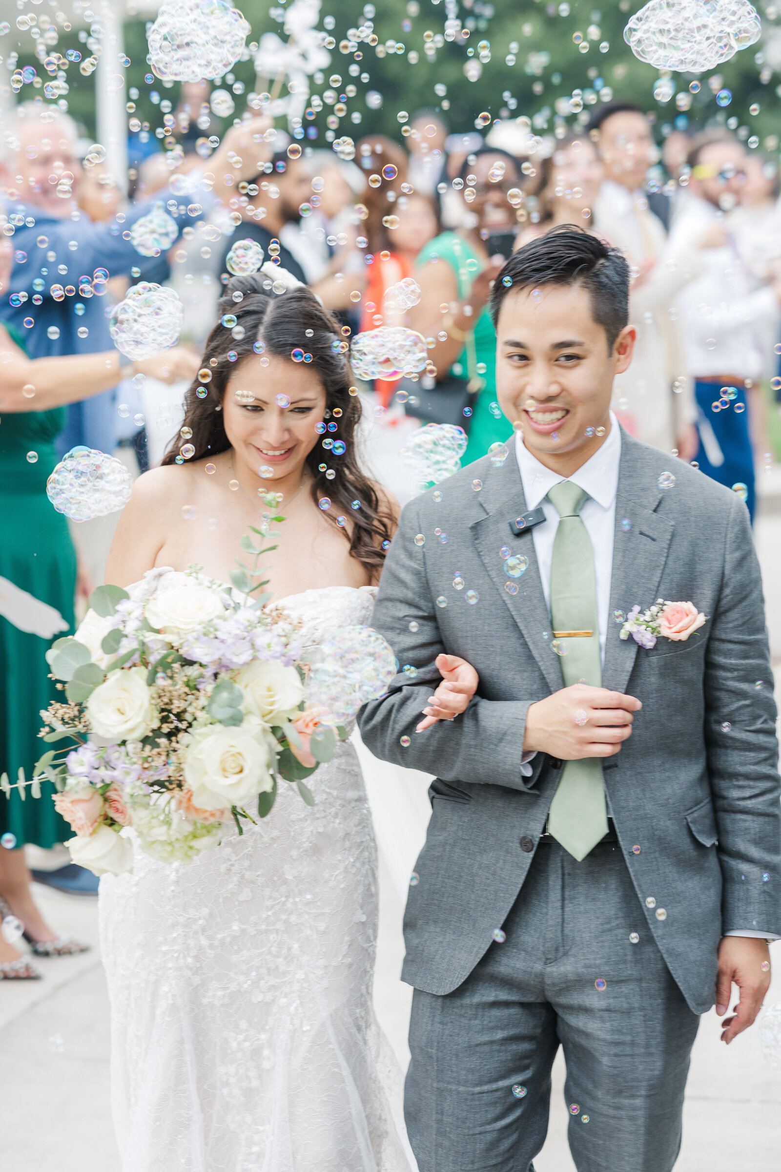 After ceremony bride and groom walk