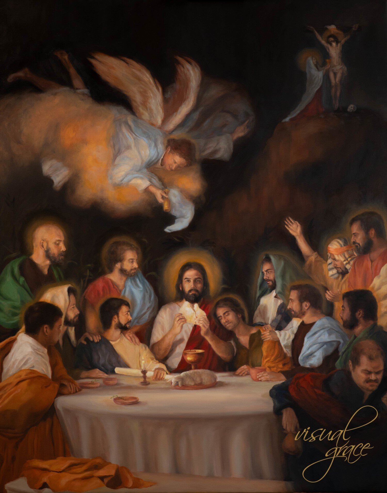 Eucharistic last supper painting