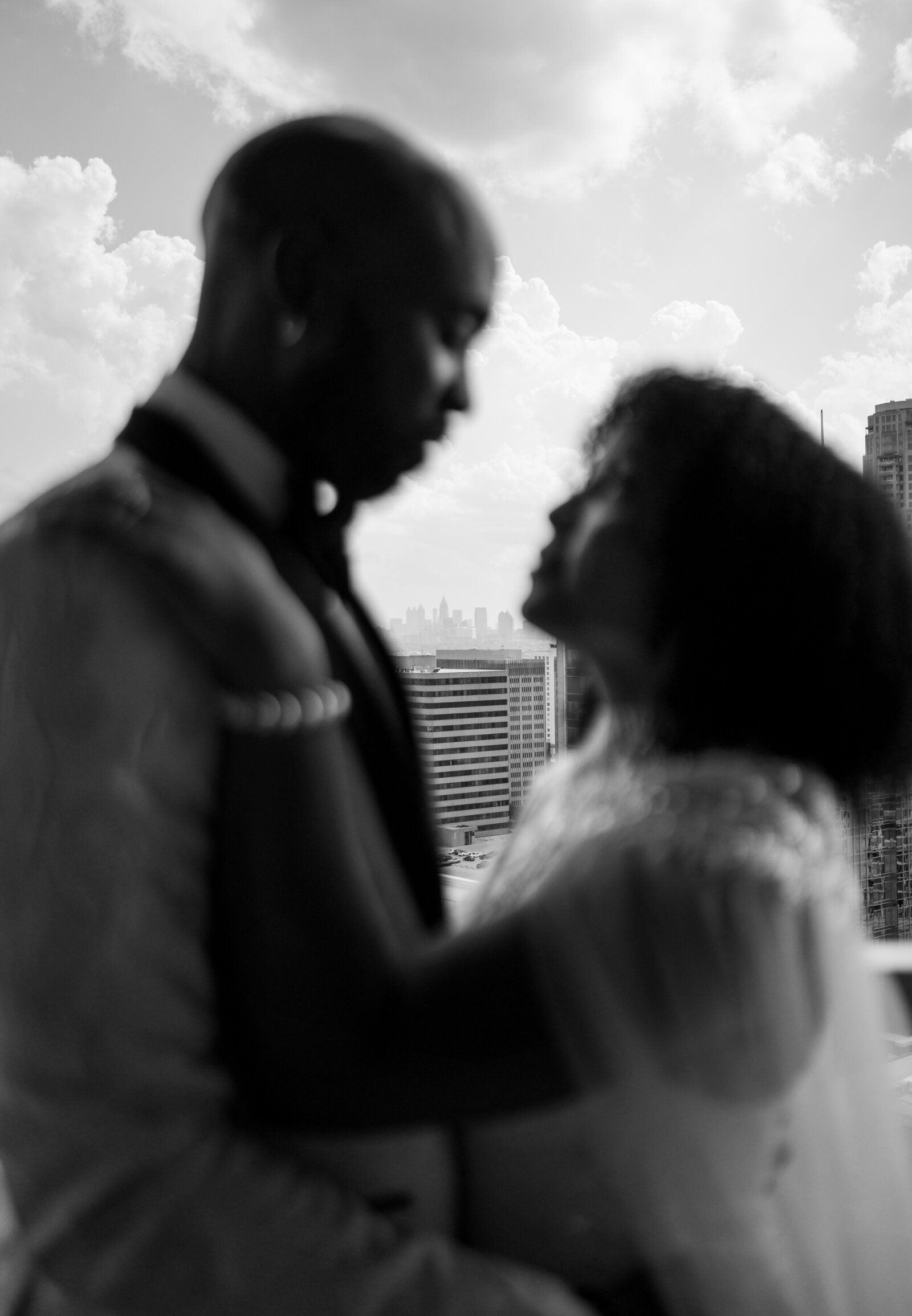 Santia and Issac Barners Wedding elopement portraits in Atlanta, Georgia.