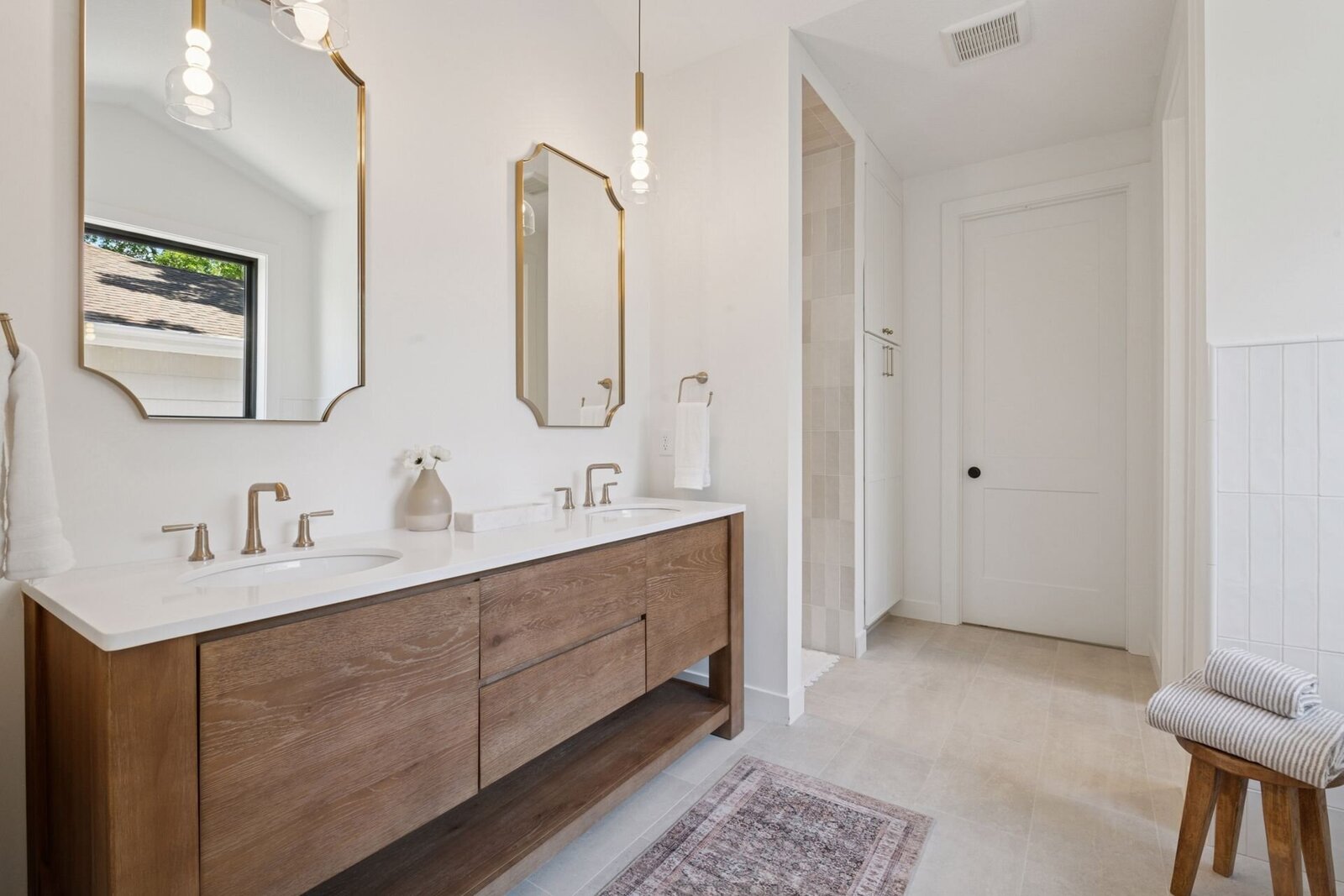 4404 West 58th Street - Primary Designer Bathroom Dual Vanity Highlight