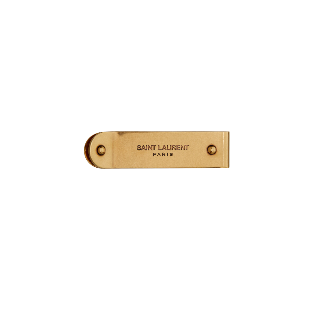 bronze saint laurent paris money clip