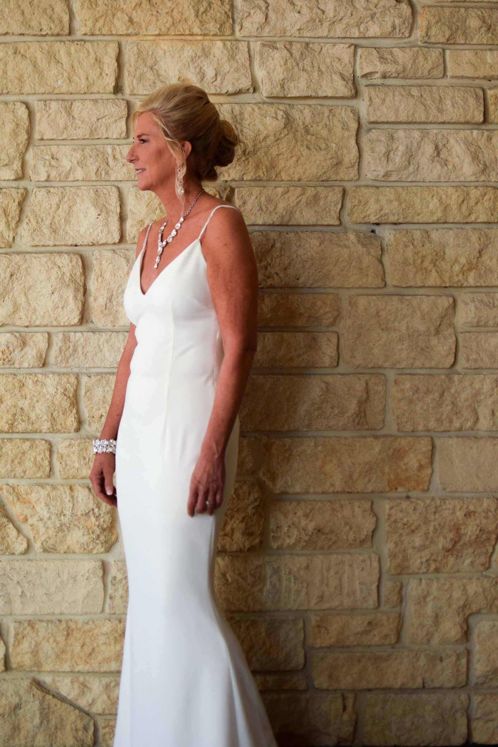 Wedding Bridal Portrait Updo simple chic white dress One Ocean Resort Jacksonville Florida