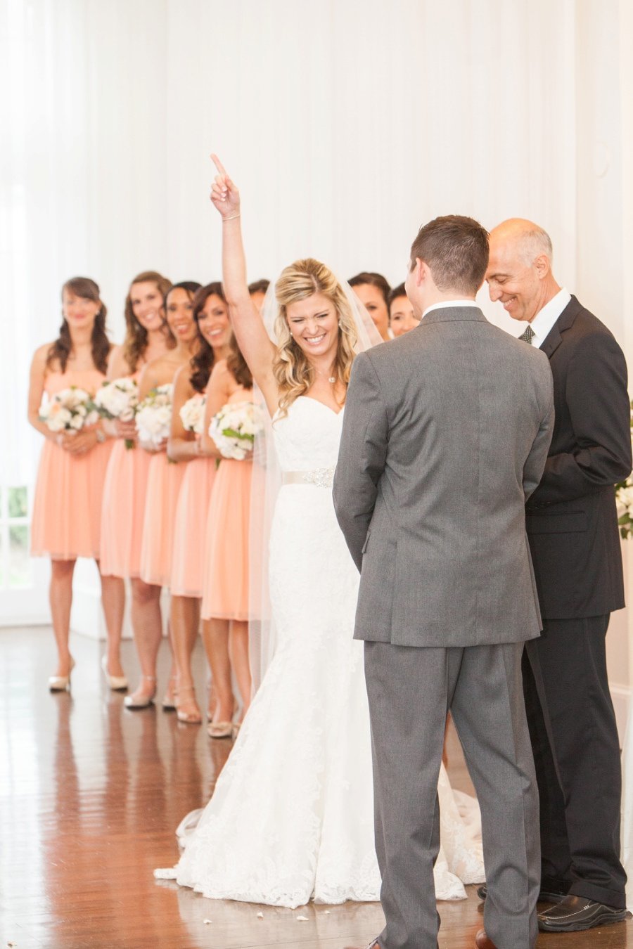 Indoor wedding ceremony at Belle Mer in Newport, RI