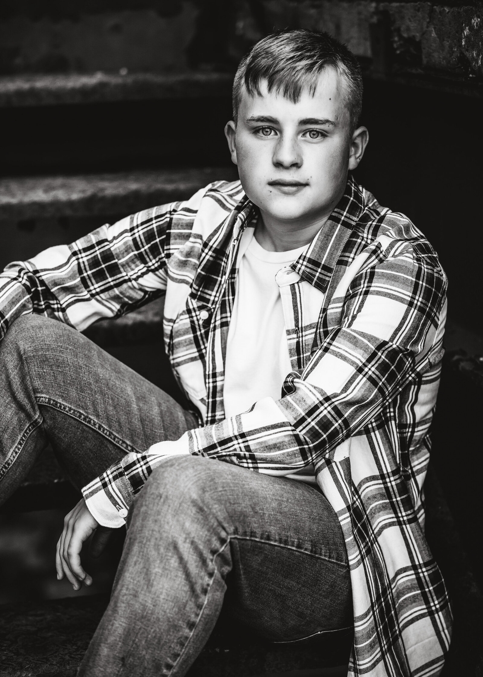 boy on stairs