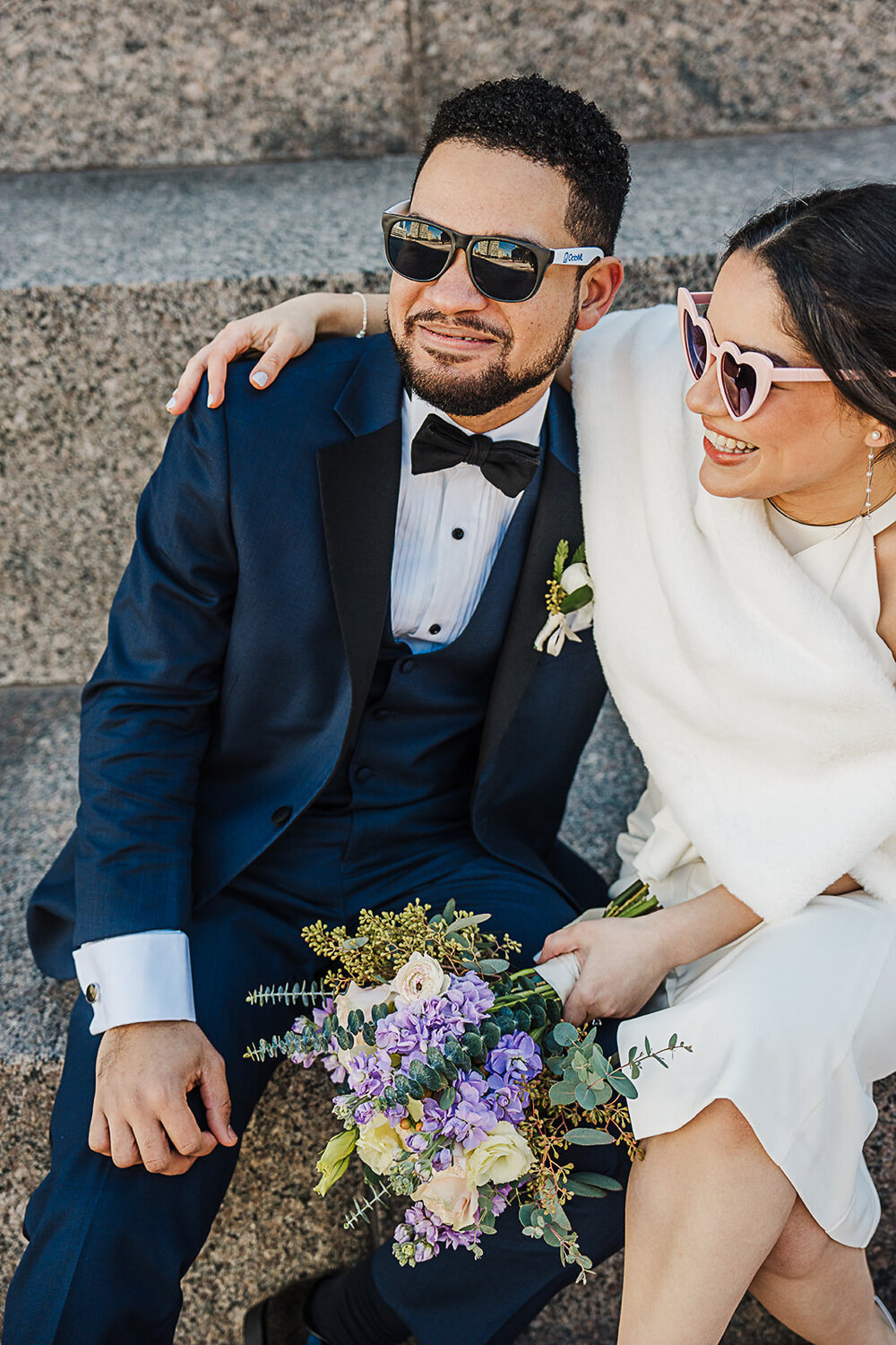 city hall elopement photos in boston