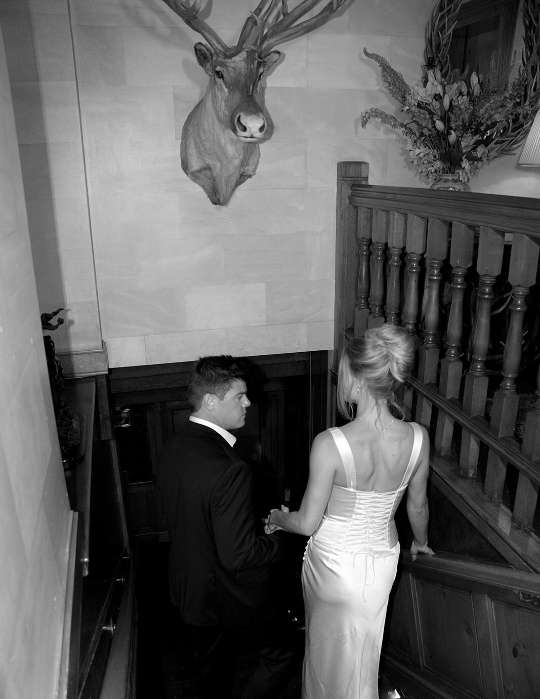 Bride and Groom Portrait Aspen Rehearsal Dinner Caribou Club