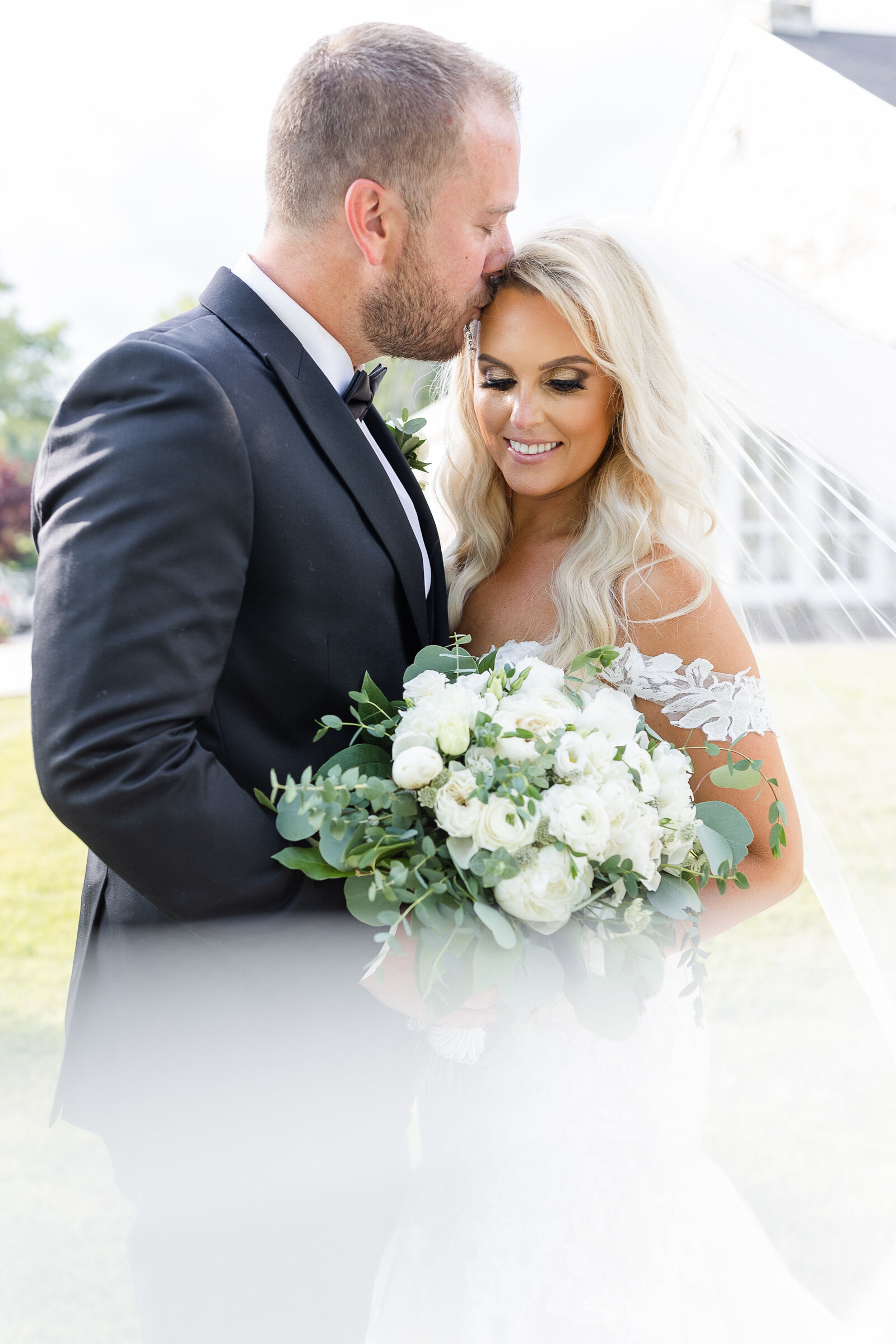 Luxury wedding portraits at Stone House of St. Charles wedding venue