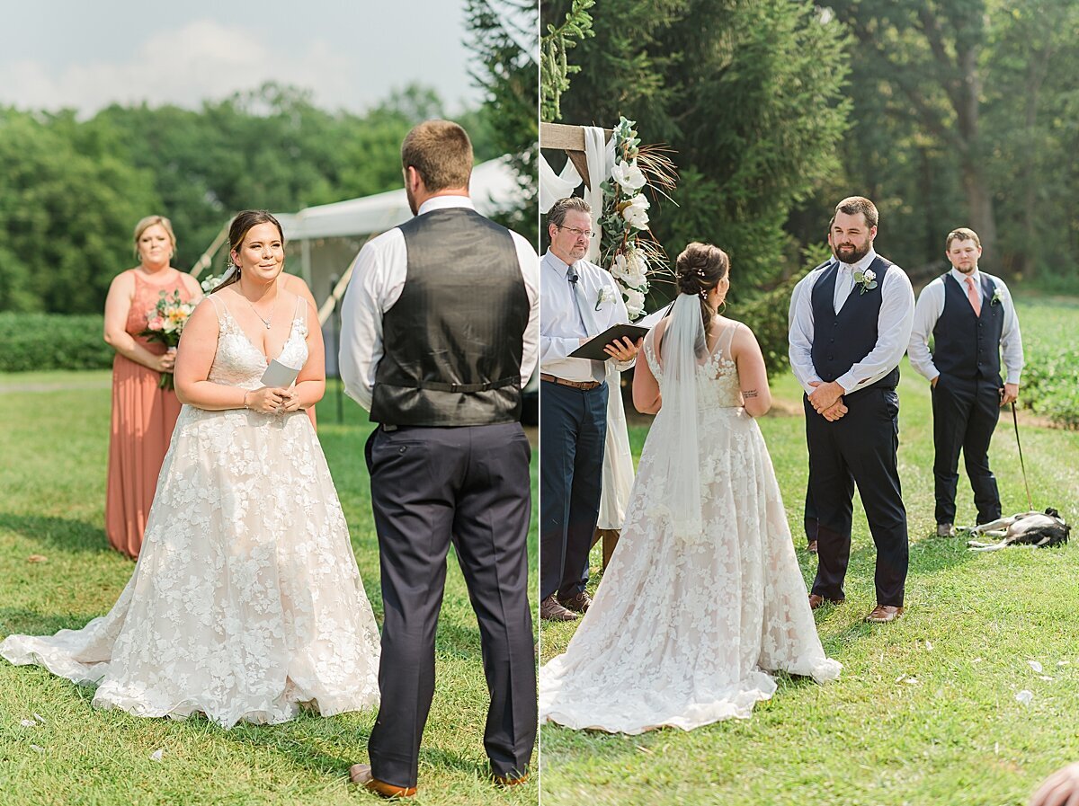 Navy & Rose Summer Backyard Wedding | Danvers, IL_0065