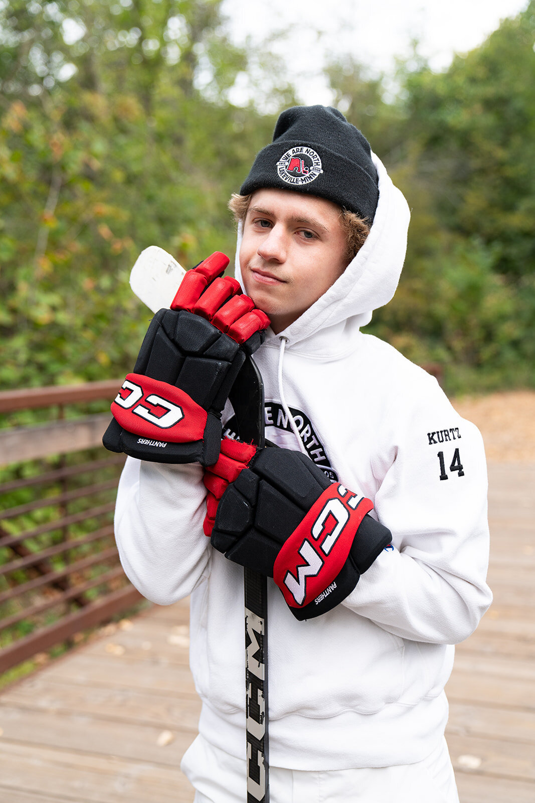 senior photos hockey