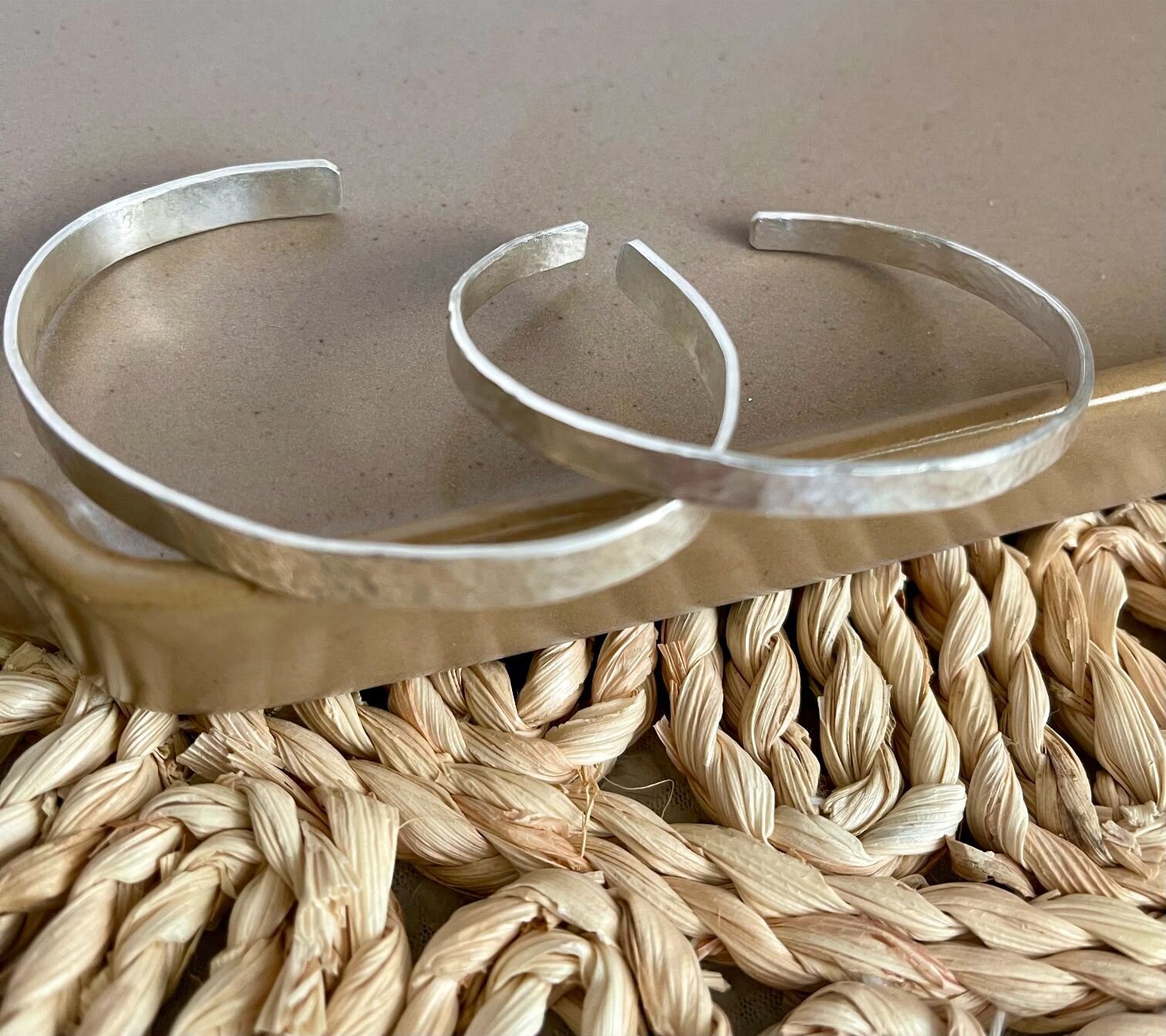 The Project Sterling Silver Hammered Cuff Bracelets