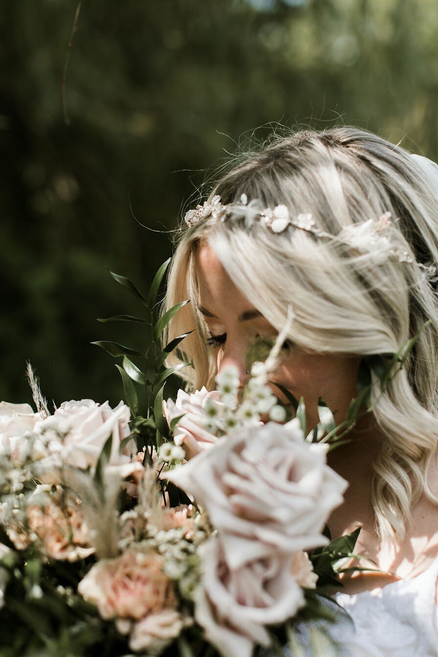 Blush wedding bouquet by Boston Florist Prose Florals