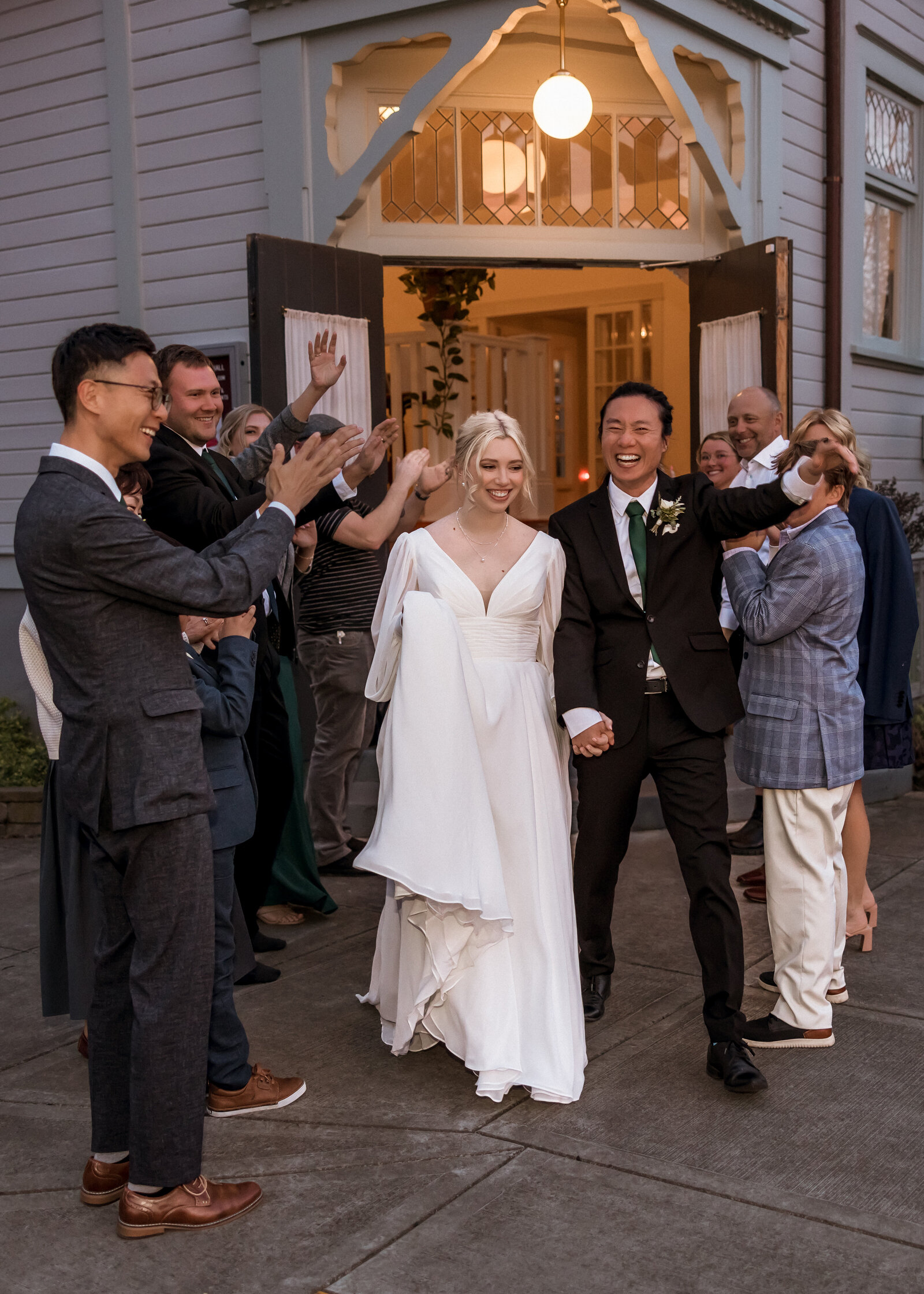 Exit walk following wedding at Mildred Hall in Portland Oregon
