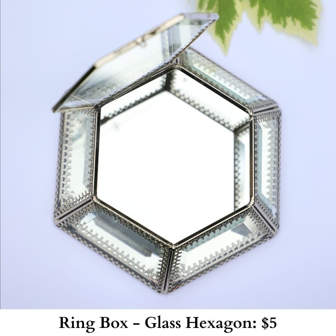 Ring Box-Glass Hexagon-731