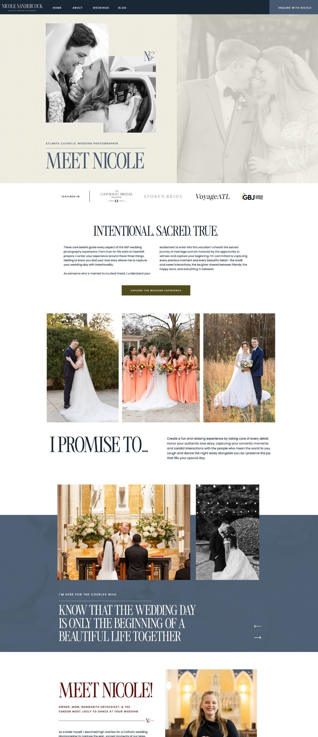 Wedding Photography Website About Page