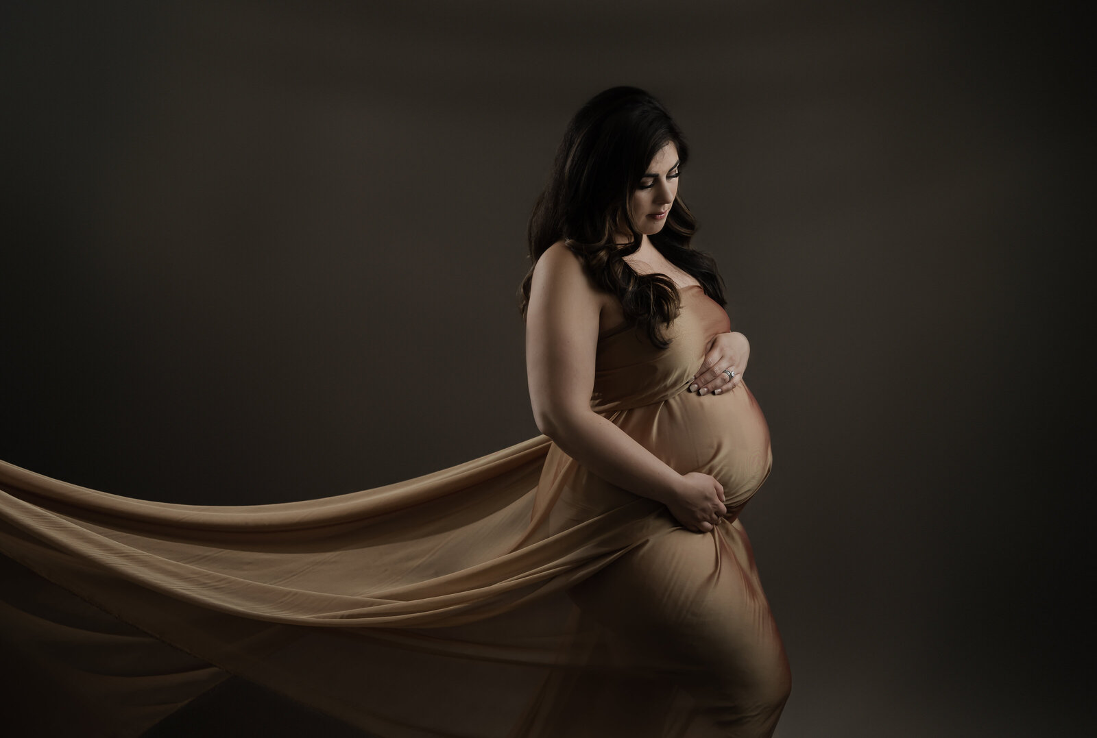 Atlanta Maternity Photographer doing fine art studio images