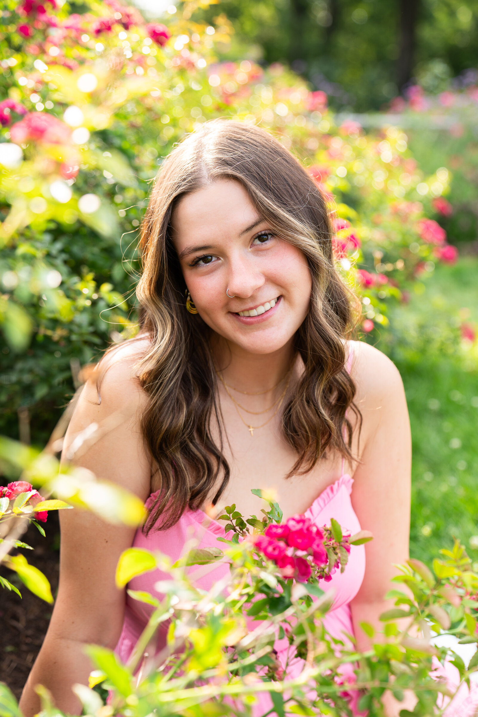 flower field senior pictures