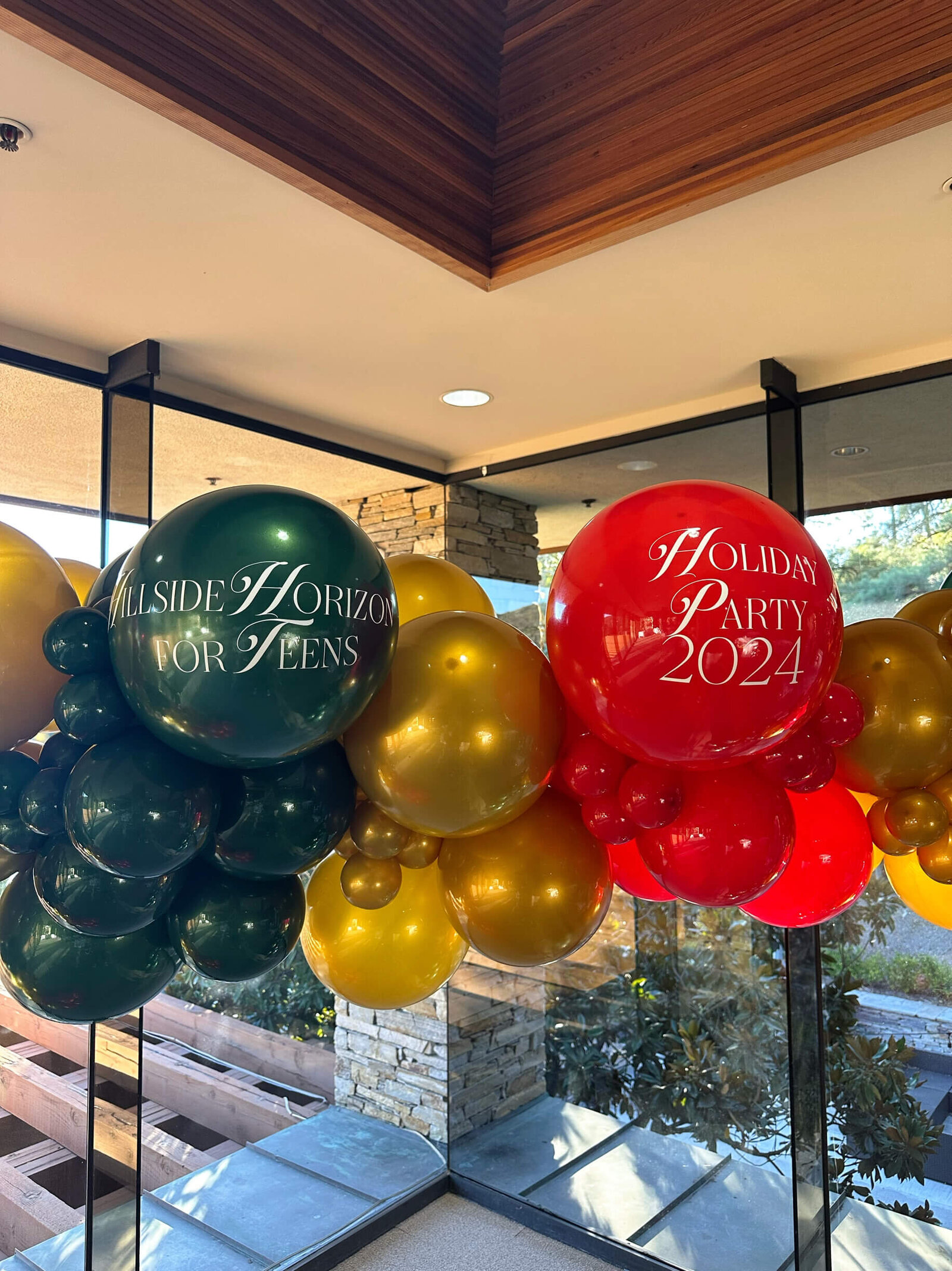 holiday christmas balloon decoration for company events