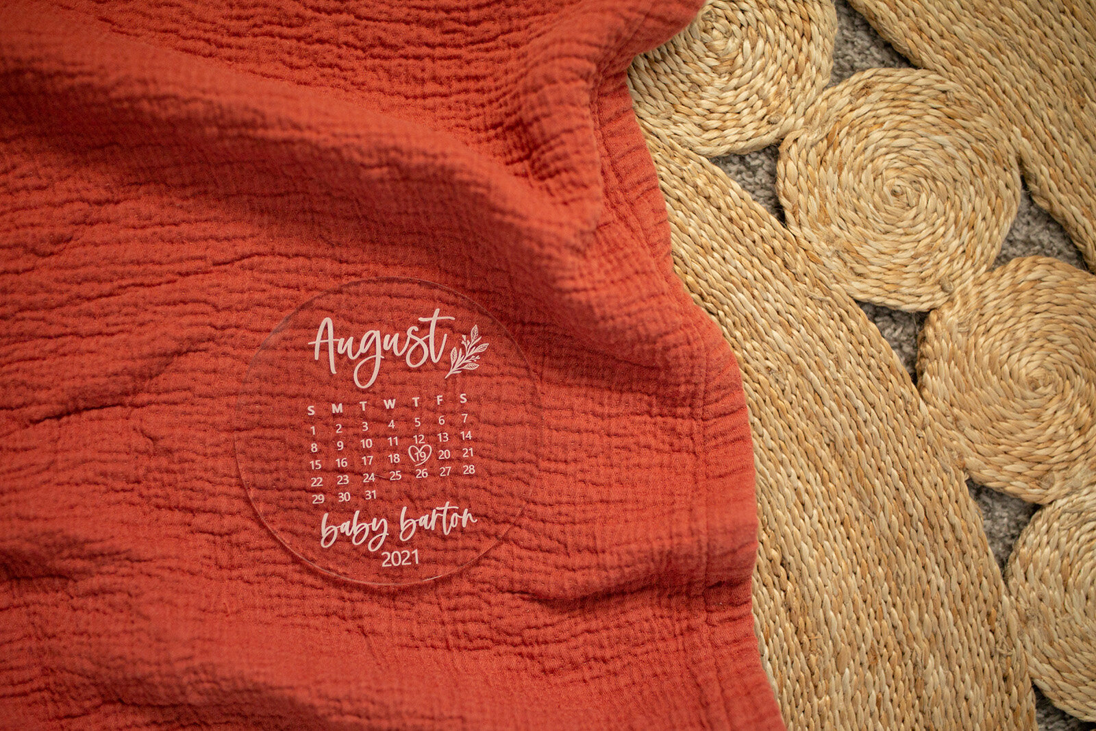 boho product photography on red blanket
