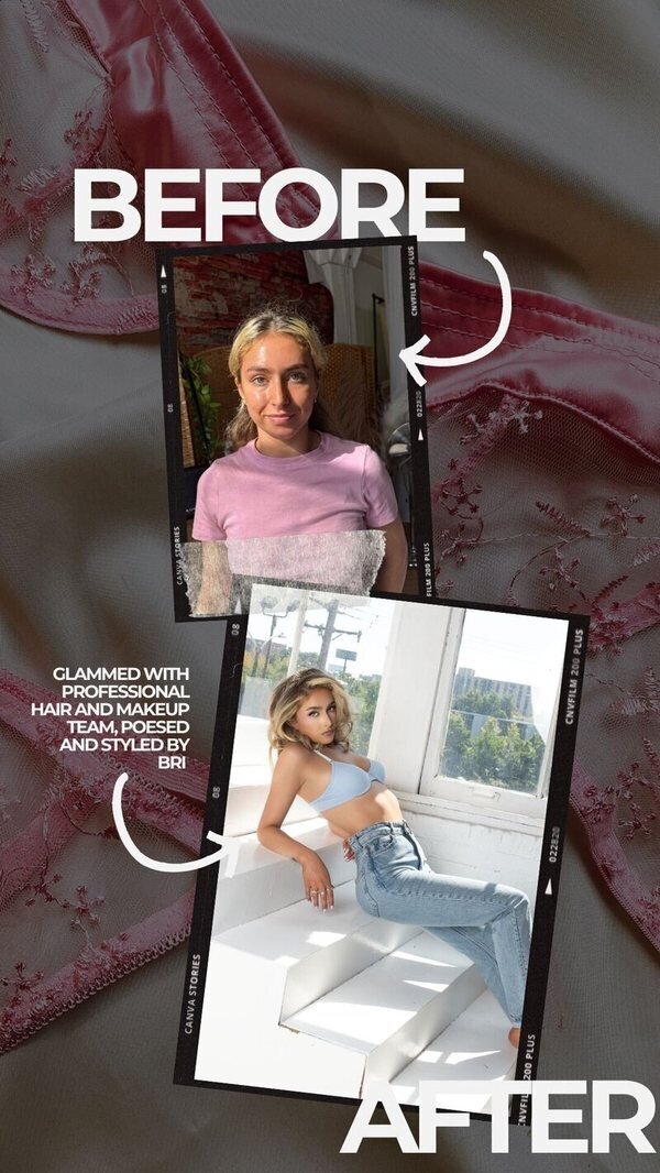 Glamformation before and after