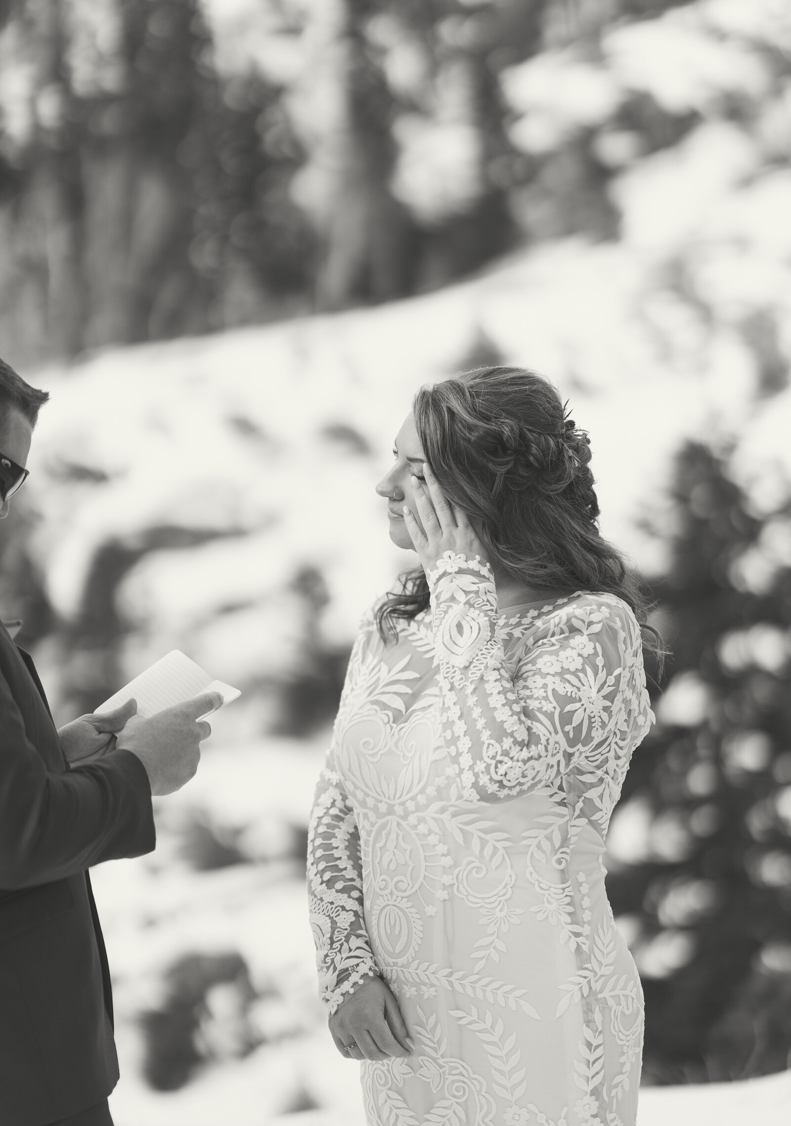 Telluride elopement couple share private vows