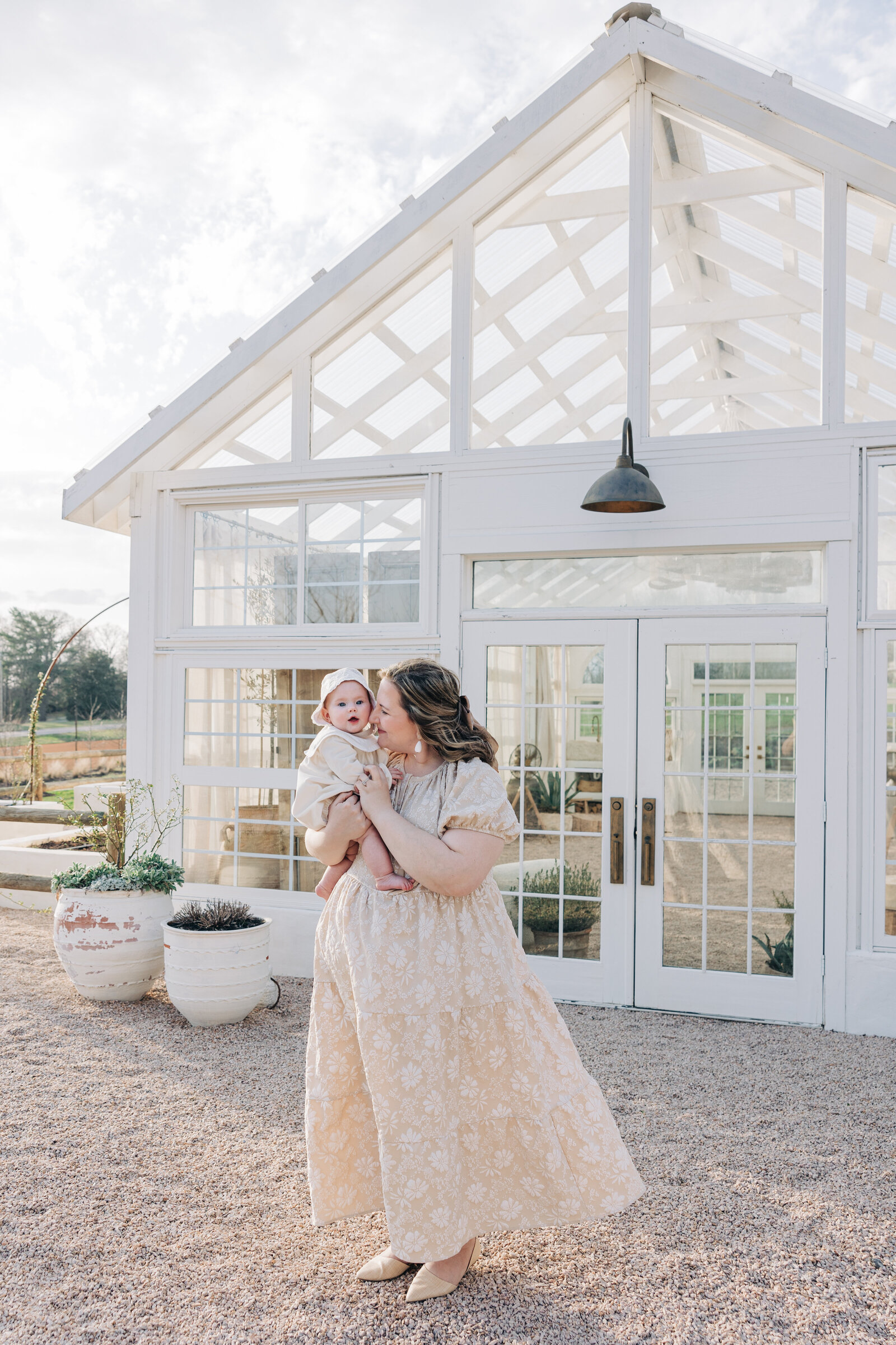 Outside-with-mom-and-baby-Fleurish-Greenhouse