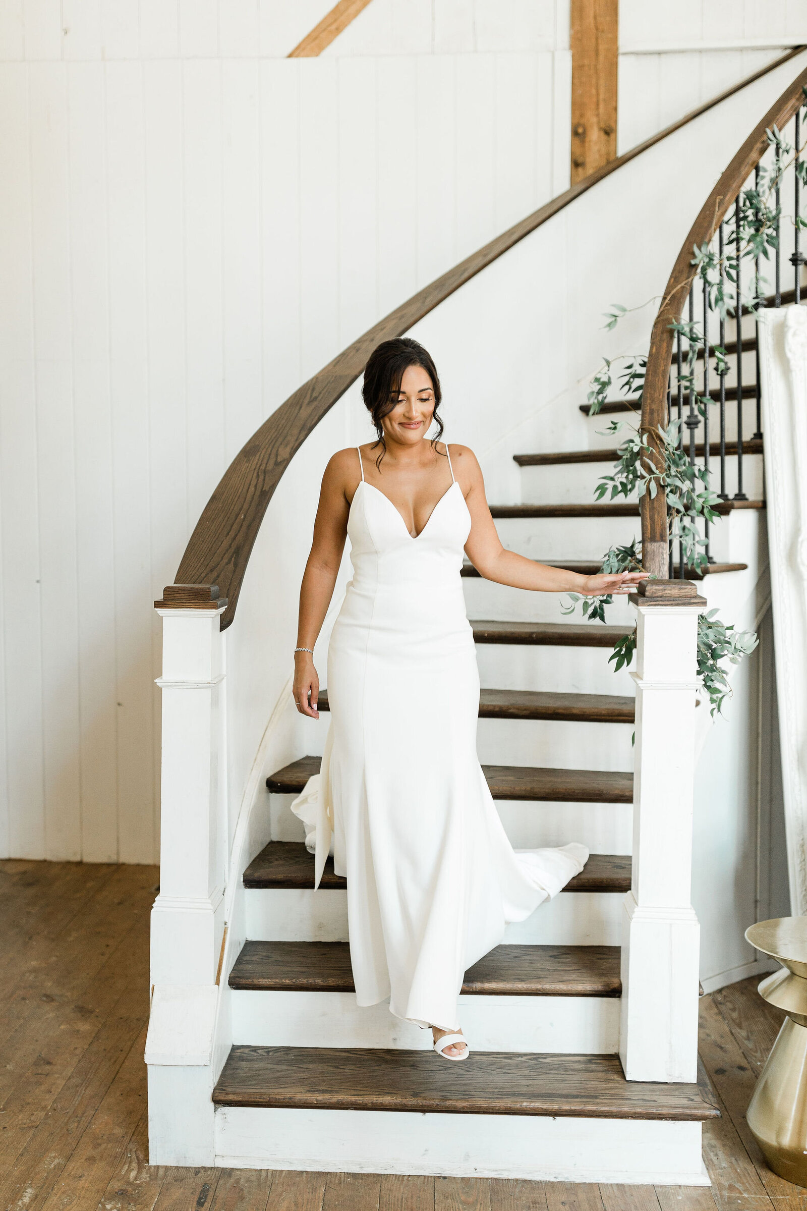 Bride Coming down Stairs | Cleveland OH | The Axtells Photo and Film