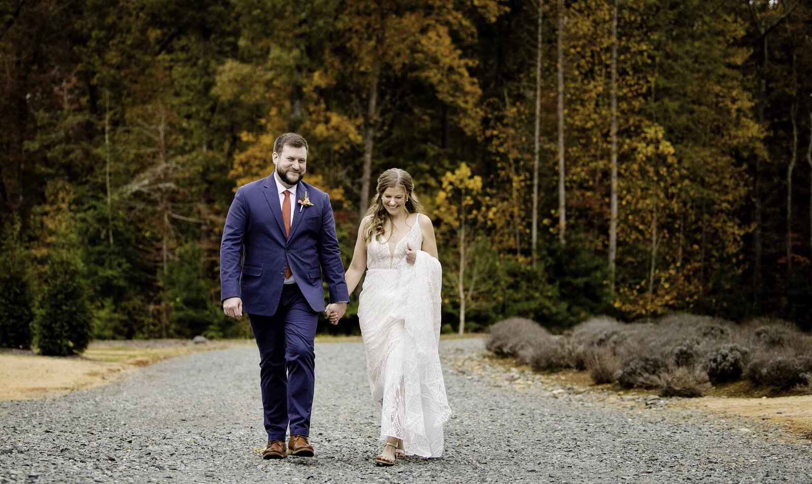 October wedding at Lavender Oaks Farm in Chapel Hill
