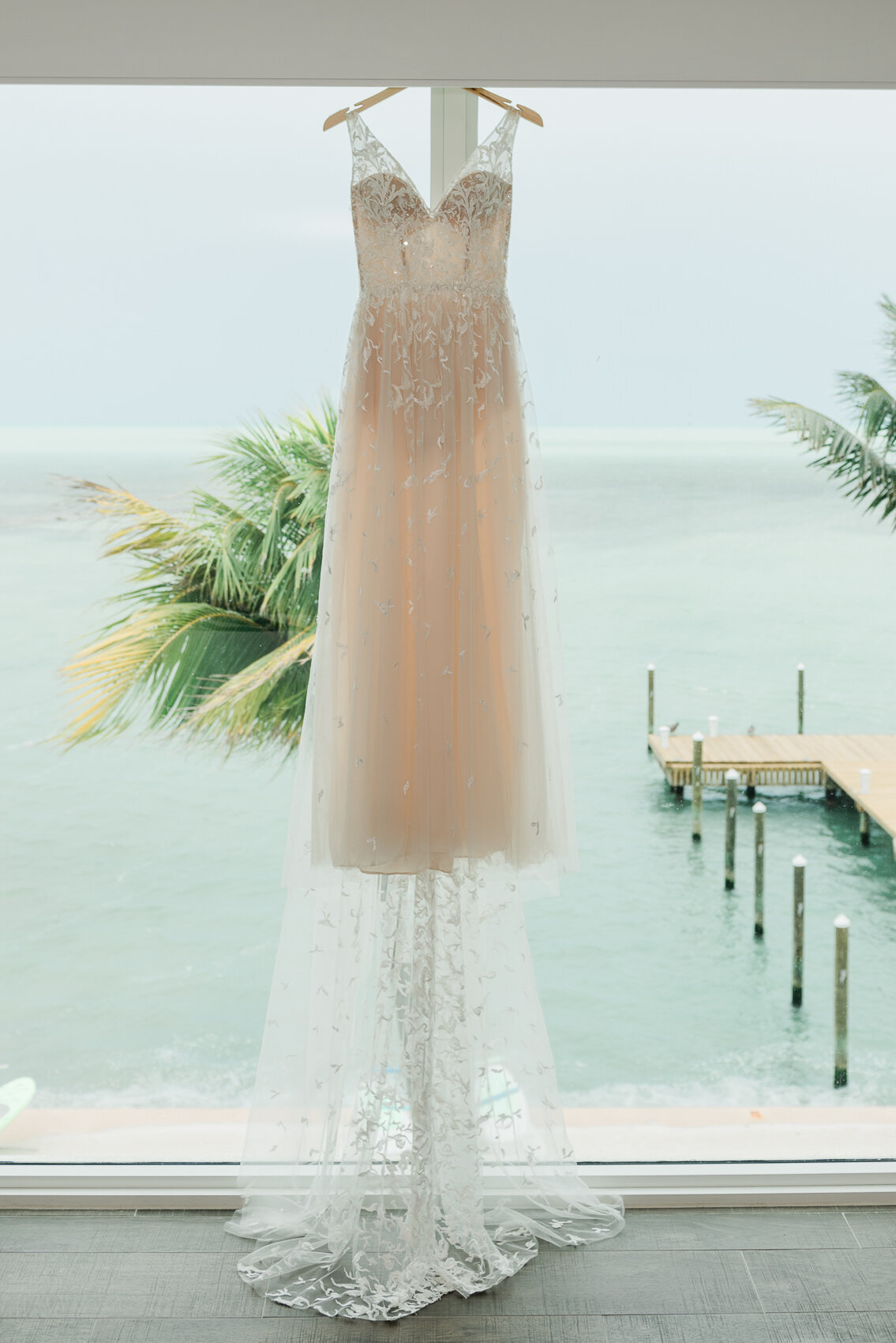 amara cay resort wedding dress hanging