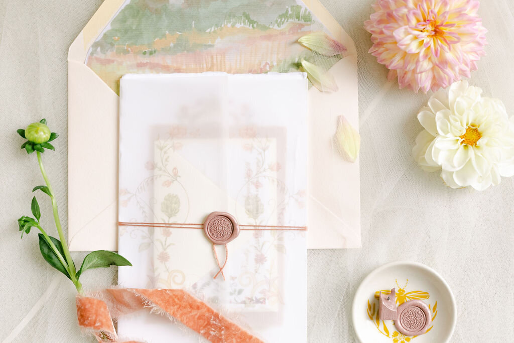 Wedding stationery details by Rochester NY wedding photographer Emi Rose Studio