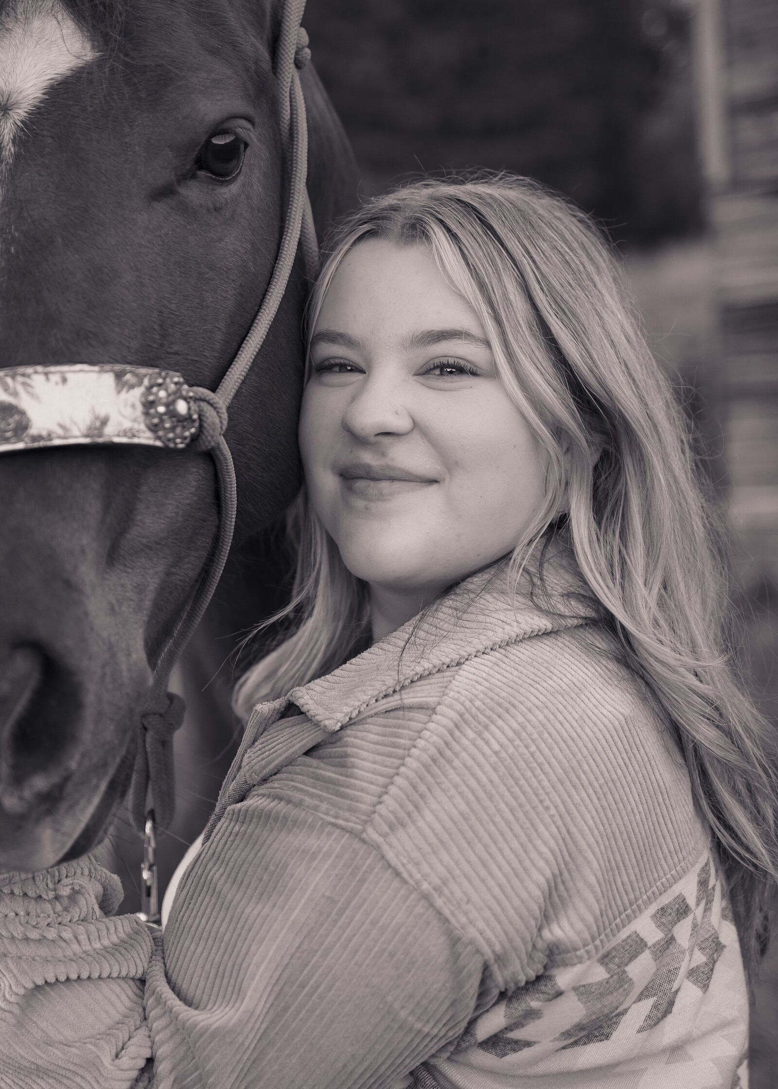 Girl and her horse for senior portraits