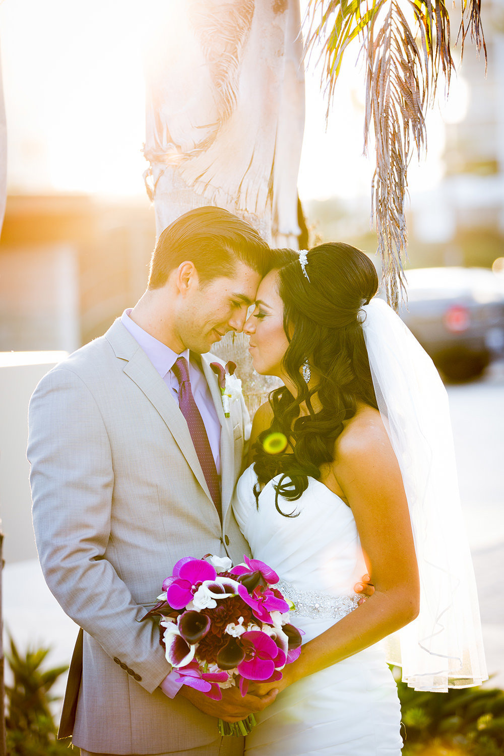 bride and groom romantic image at coronado community center