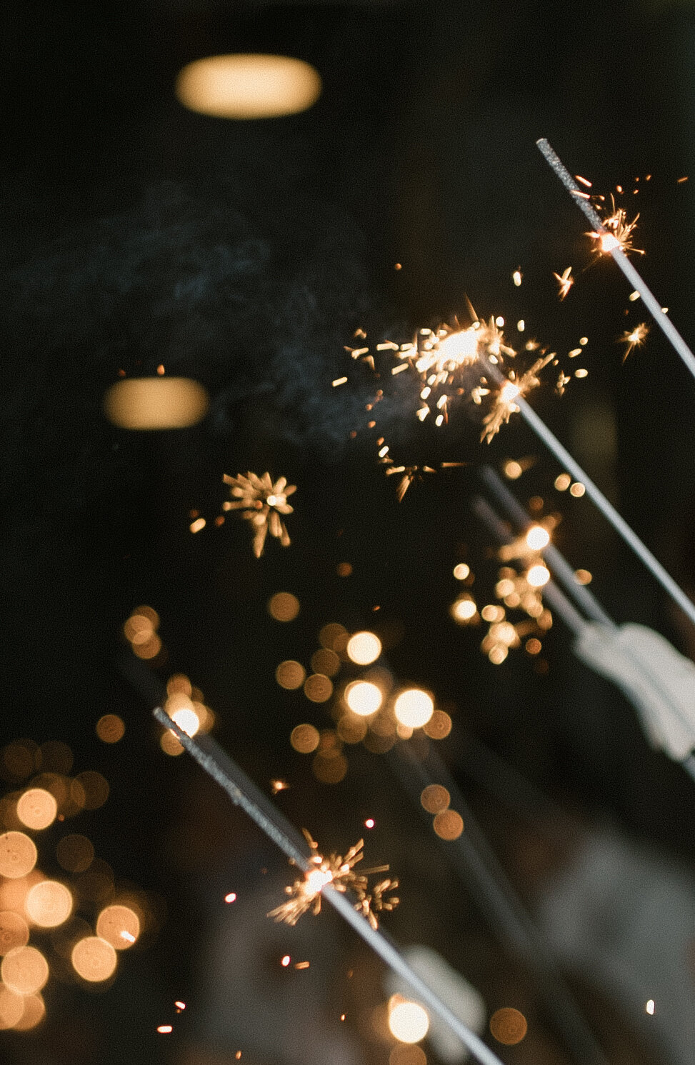 sparklers on a wedding day