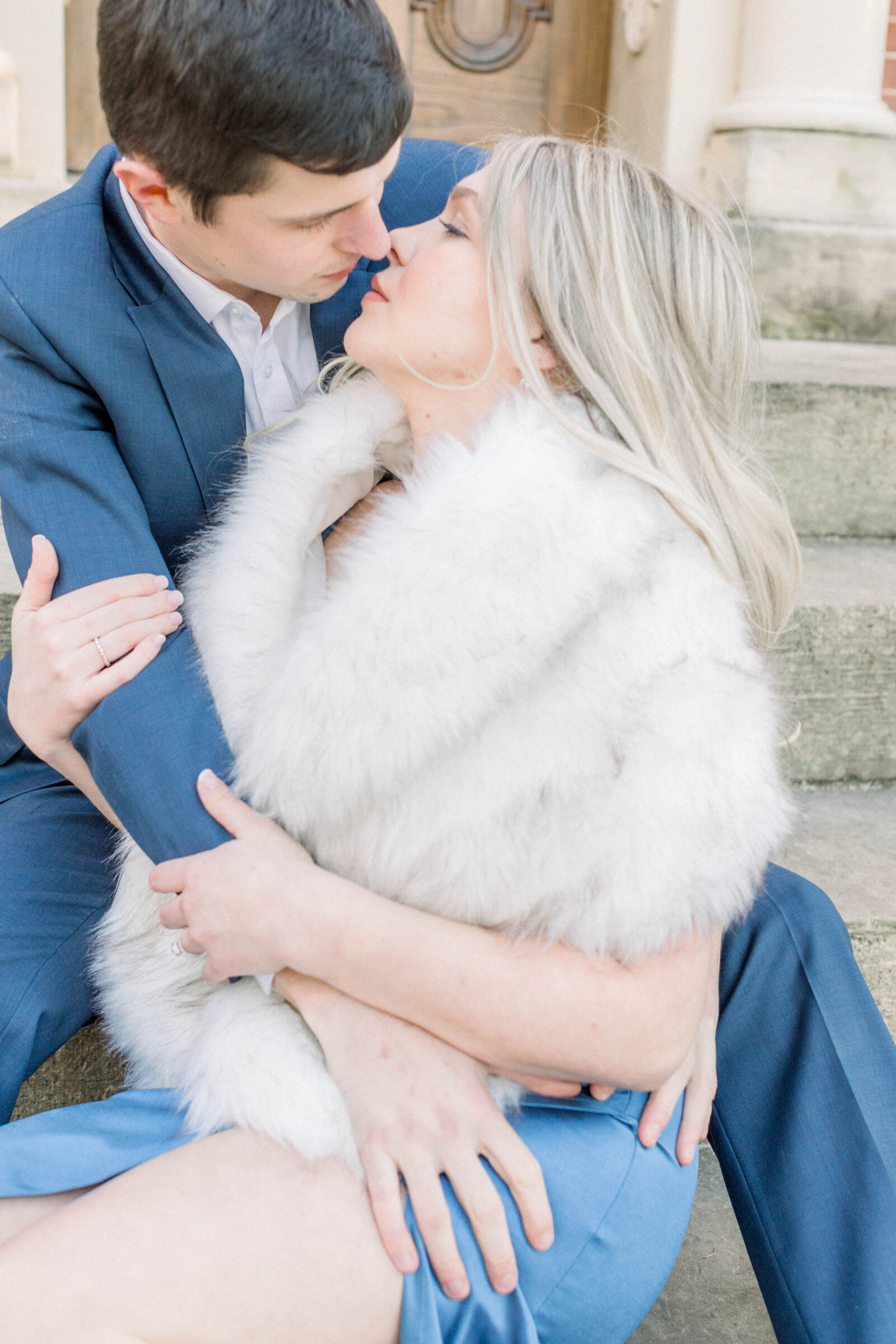 intimate engagement portrait