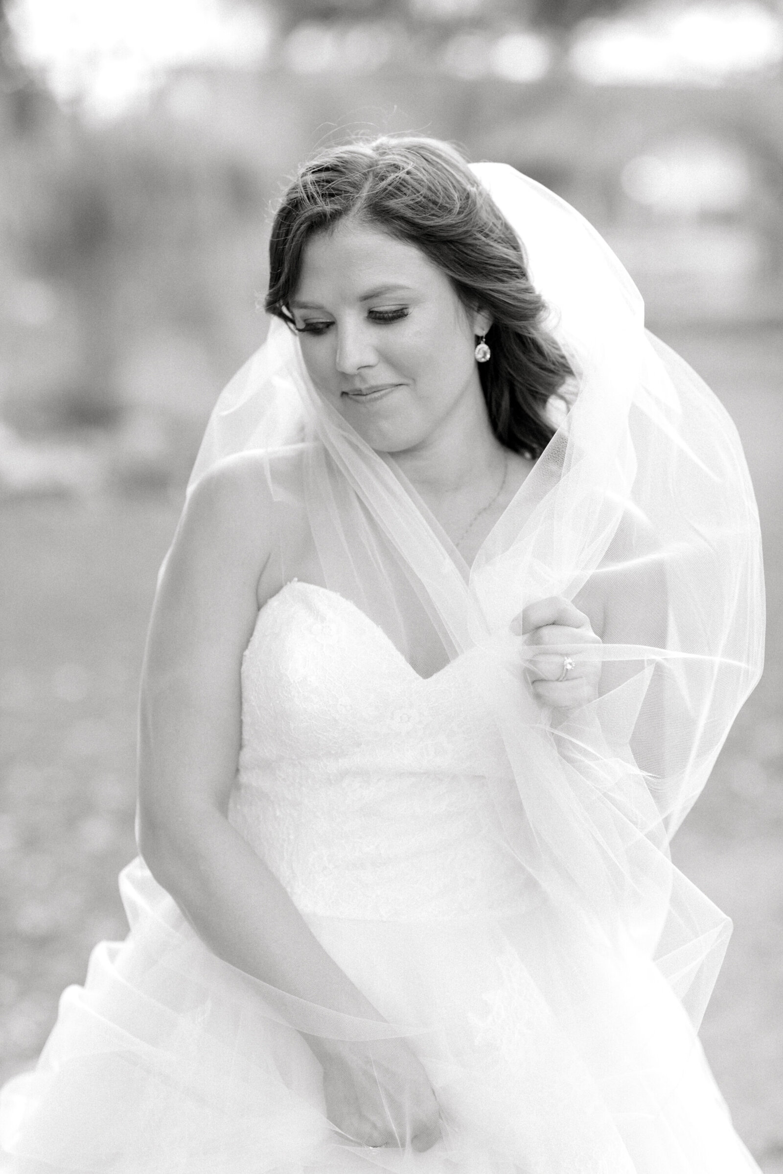 portrait of bride outdoors