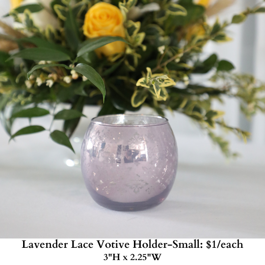 Lavender Lace Votive Holder-Small-682