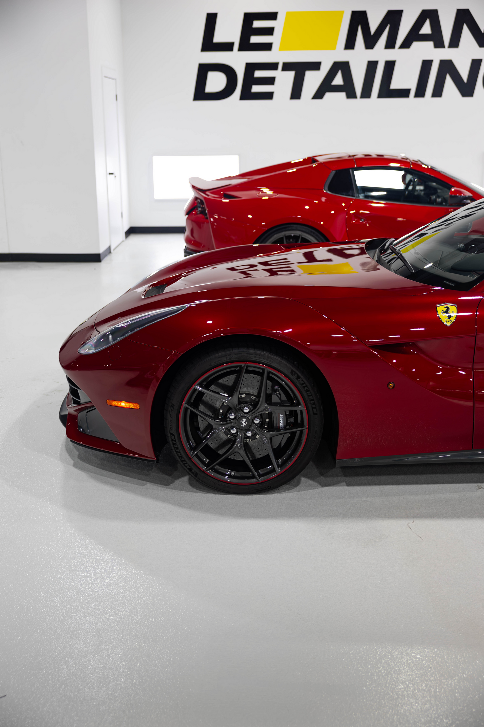 Dark Red Ferrari F12 PPF Paint Correction Ceramic Coating Toronto Markham Le Mans Detailing 3