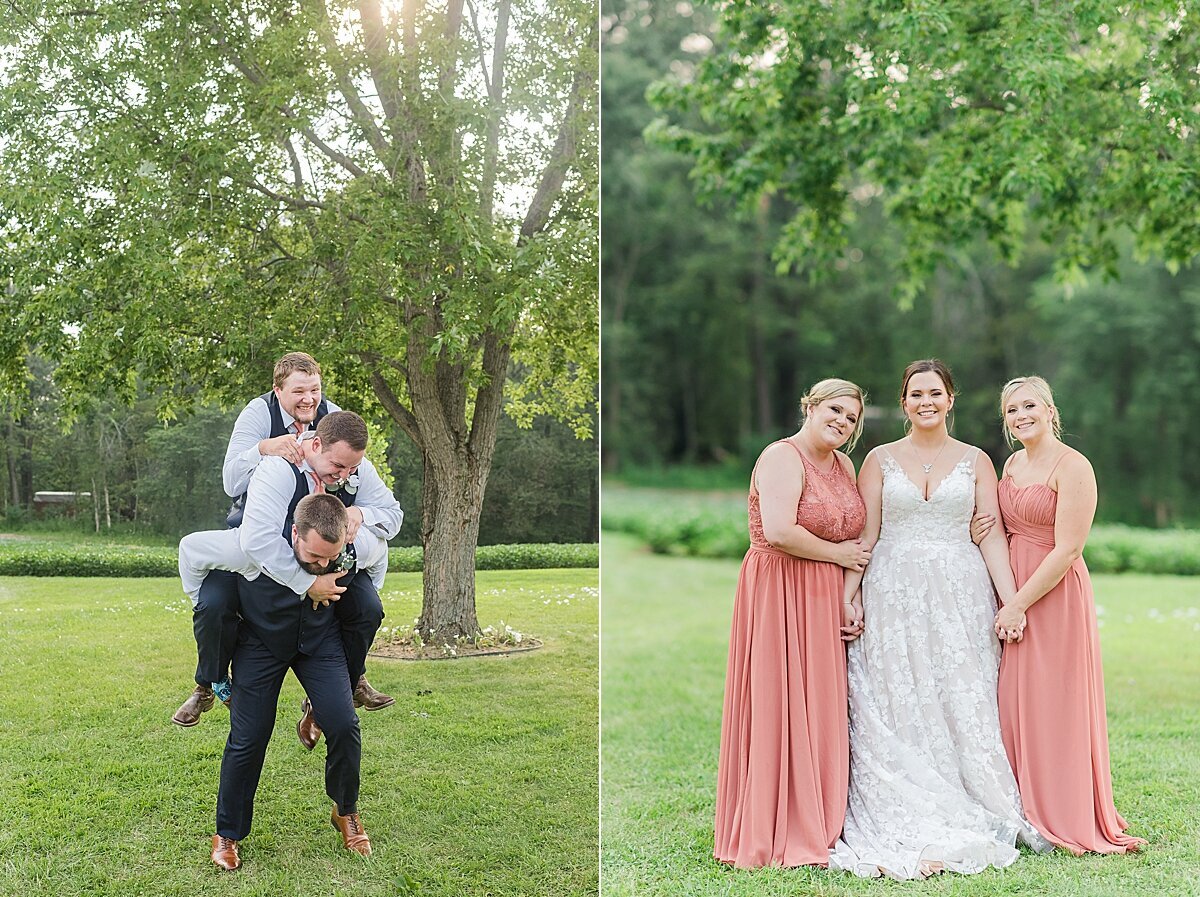Navy & Rose Summer Backyard Wedding | Danvers, IL_0033