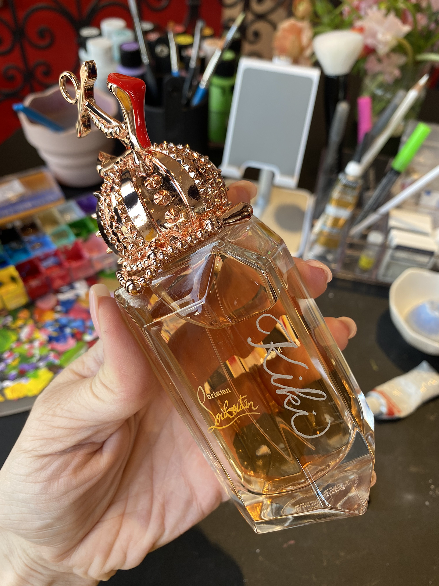 Calligraphy Engraved Christian Louboutin Fragrance Bottle OC