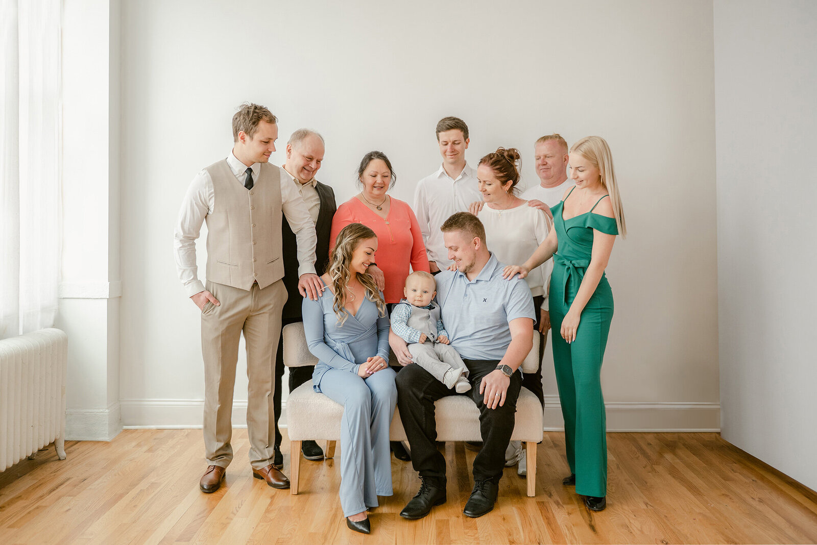 Studio extended family photos by Chicago photographer Kristen Hazelton