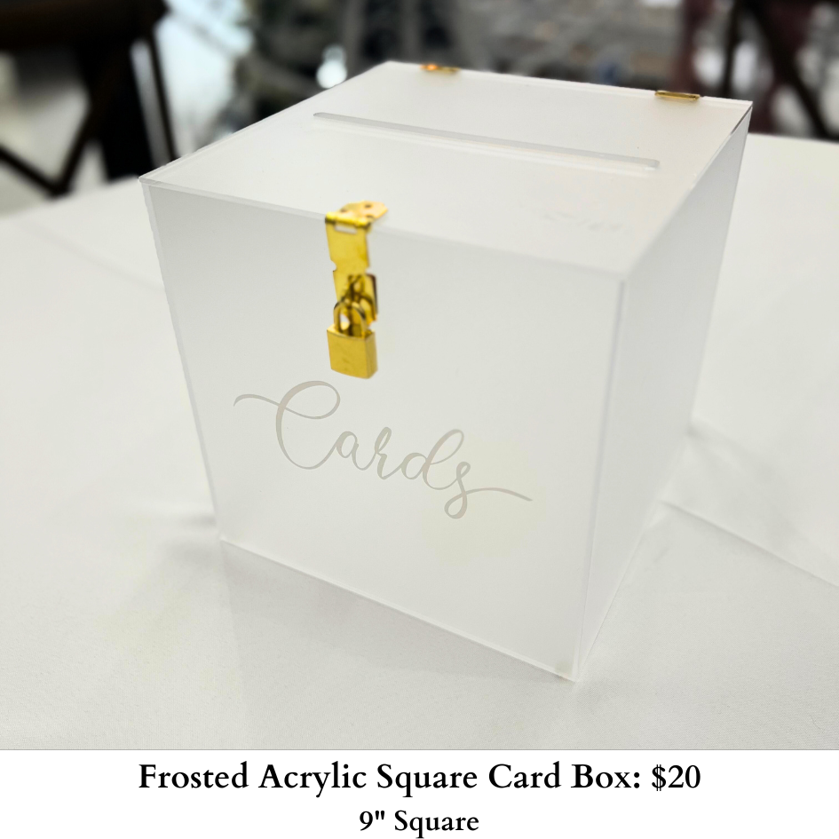 Frosted Acrylic Square Card Box-1106